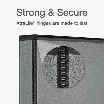 Oxford Ring Binders, 1.5" Round Ring Binders, View Binder, Covers on 3 Sides, XtraLife Hinge, Non-Stick, PVC-Free, White, 350 Sheet Capacity (1002547)