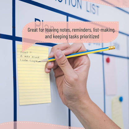 Mr. Pen- Lined Sticky Notes, 3" x 3", 12 Pads, 60 Sheets/Pad, Morandi Color, Bulk Sticky Notes with Lines, Ruled Post Stickies, Memo Pads, Self-Stick Note Pad for Office, School, Home, Study