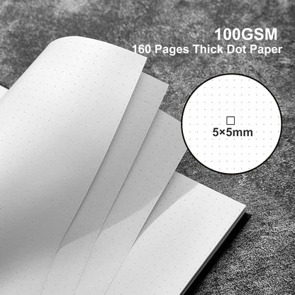 Yoment Graph Paper Spiral Notebook A5 Graphing Notebook 160 Pages Graph Paper Notebook Spiral Bound Waterproof Plastic Hardcover Spiral Journal 5x7 Grid Notebooks for Note Taking,Black