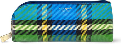 kate spade new york Pen and Pencil Case with Office Supplies, Zip Pouch Includes 2 Pencils, Sharpener, Eraser, and Ruler, Polka Dots (black/white)