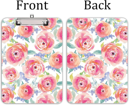 Hongri Plastic Cute Clipboard, Letter Size for Students, Teacher, Woman and Kids, Low Profile Clip, Decorative Pattern, Size 9 x 12.5 in, Dream Marble