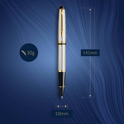 Waterman Expert Rollerball Pen, Gloss Black with 23k Gold Trim, Fine Point, Black Ink, Luxury Pen in Gift Box, Great Gift for Coworker