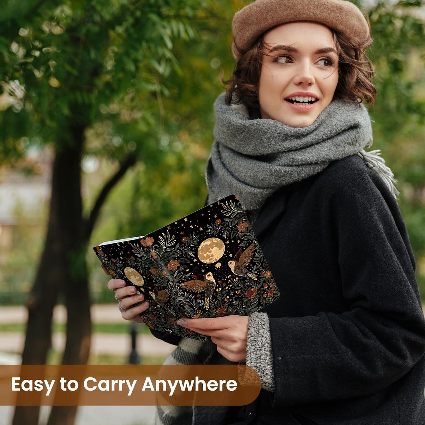 Taja Aesthetic Lined Journal for Women, Pretty 6" x 8" Notebook for Work & Note with 160 College Ruled Pages, Hardcover Leather Notebook for Journaling, Note Taking, Bible Study, Hummingbird