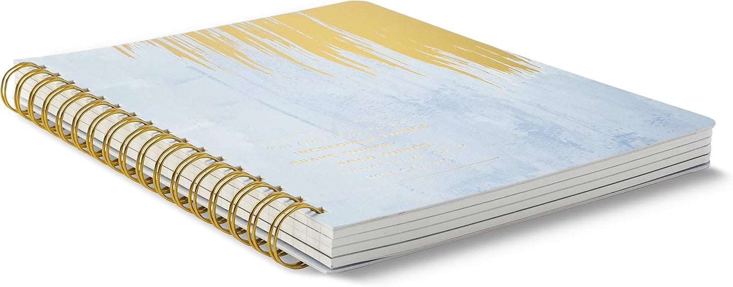Compendium Spiral Notebook – Expect the Best Things to Happen Today – A Designer Spiral Notebook with 192 Lined Pages, College Ruled, 7.0" W x 9.25" H
