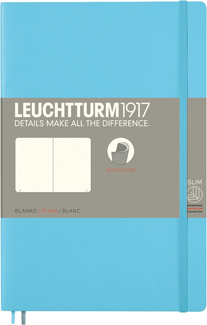 LEUCHTTURM1917 - Notebook Softcover Paperback B6+ - 123 Numbered Pages for Writing and Journaling (Ruled, Rising Sun)