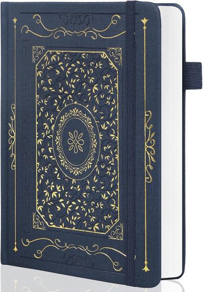 TIEFOSSI Lined Notebook, 100gsm Thick Paper, Hardcover College Ruled Journals for Women Men, 320 Numbered pages, for Travel, School and Office Use