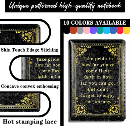 Inspirational Gift Appreciate Lined Journal Notebook Graduation Gift Take Pride In How Far You've Come Writing Notebook Encouragement Gift,1 Pack (Yellow),(Take pride-Yellow)