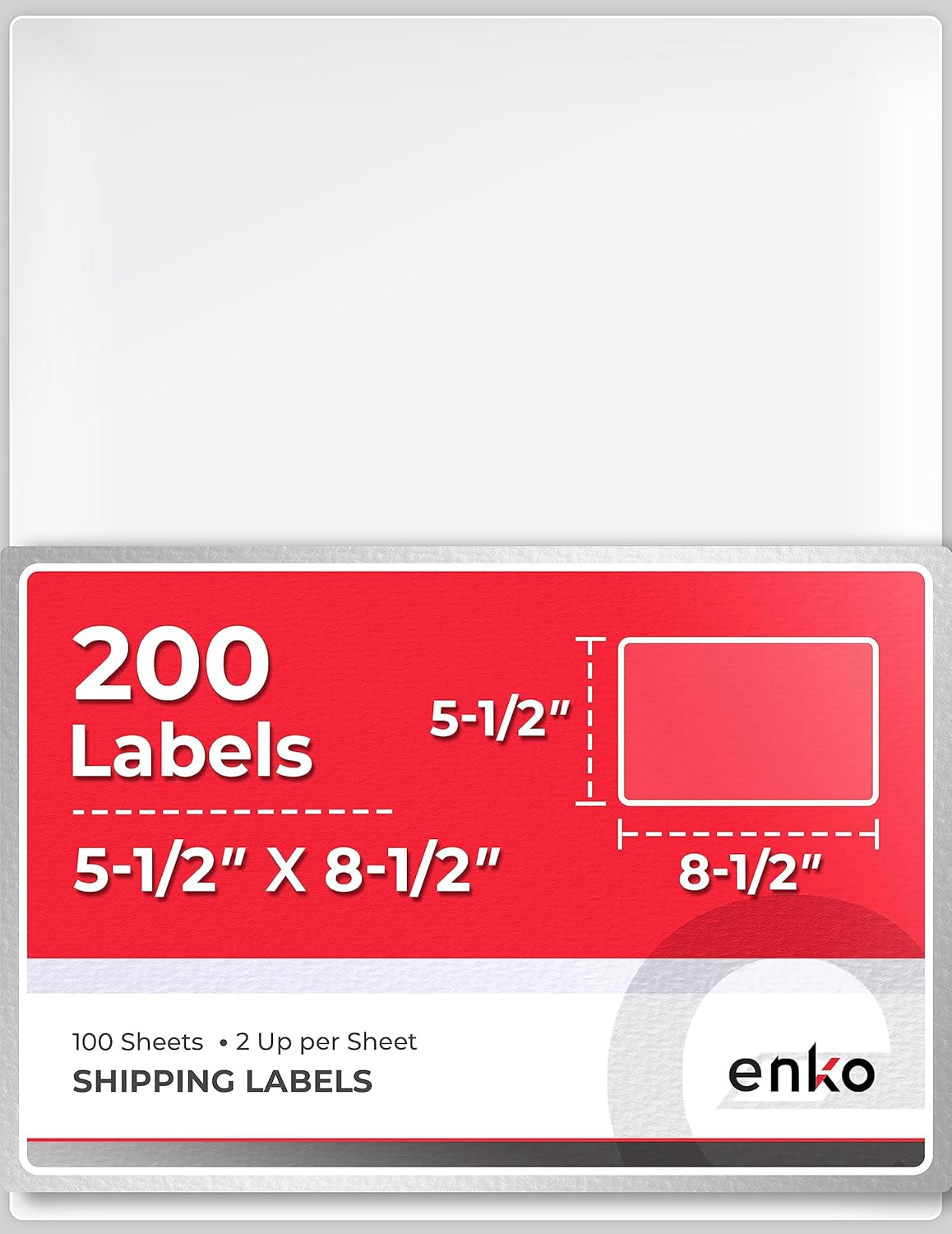 enKo 1 x 2-5/8 Inch 30 Up Return Mailing Address Labels White Printable FBA Labels (100 Sheets, 3000 Labels)