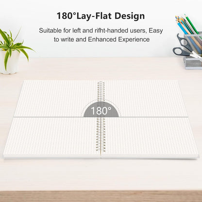 RETTACY Blank Journal Notebook, 3-Pack, 160 Pages per Pack, A5 Medium Size (5.7'' × 8.3''), 100 GSM Thick Paper, Spiral-bound, Flexible Plastic Cover, for Sketching, Drawing, Painting