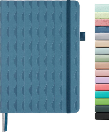&And Per Se Lined Journal Notebook, 160 Pages, A5 5.7 x 8 inches College Ruled Thick Paper Notebook Journals for Writing, Hardcover Notebooks for Women Men Office School (1 Pack, Green) - Colors B