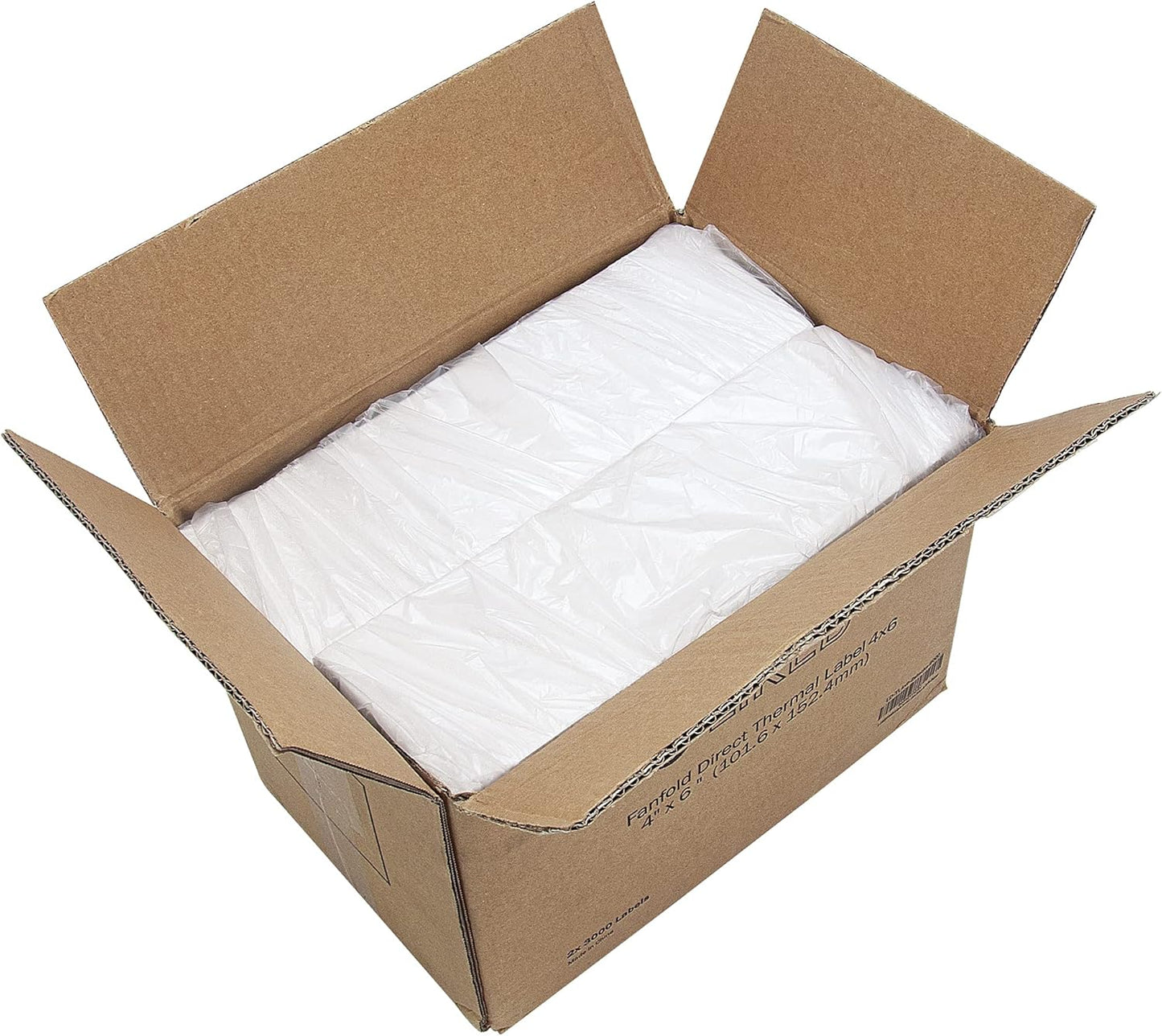 L LIKED 200 4x6 Thermal Labels Fanfold, Direct Thermal Shipping Labels - Perforated and Strong Adhesive