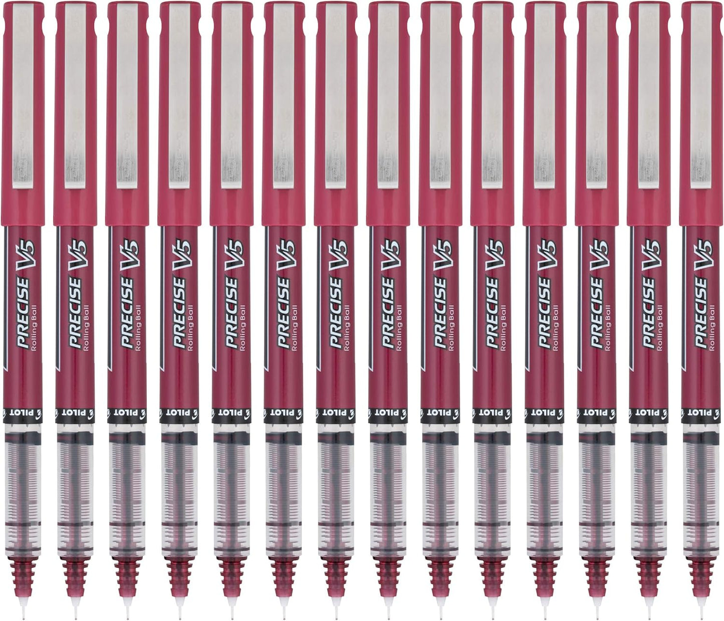 Pilot, Precise V7, Capped Liquid Ink Rollerball Pens, Fine Point 0.7 mm, Black Ink Pens, Pack of 14 - Ideal for School, Journaling & Office Writing