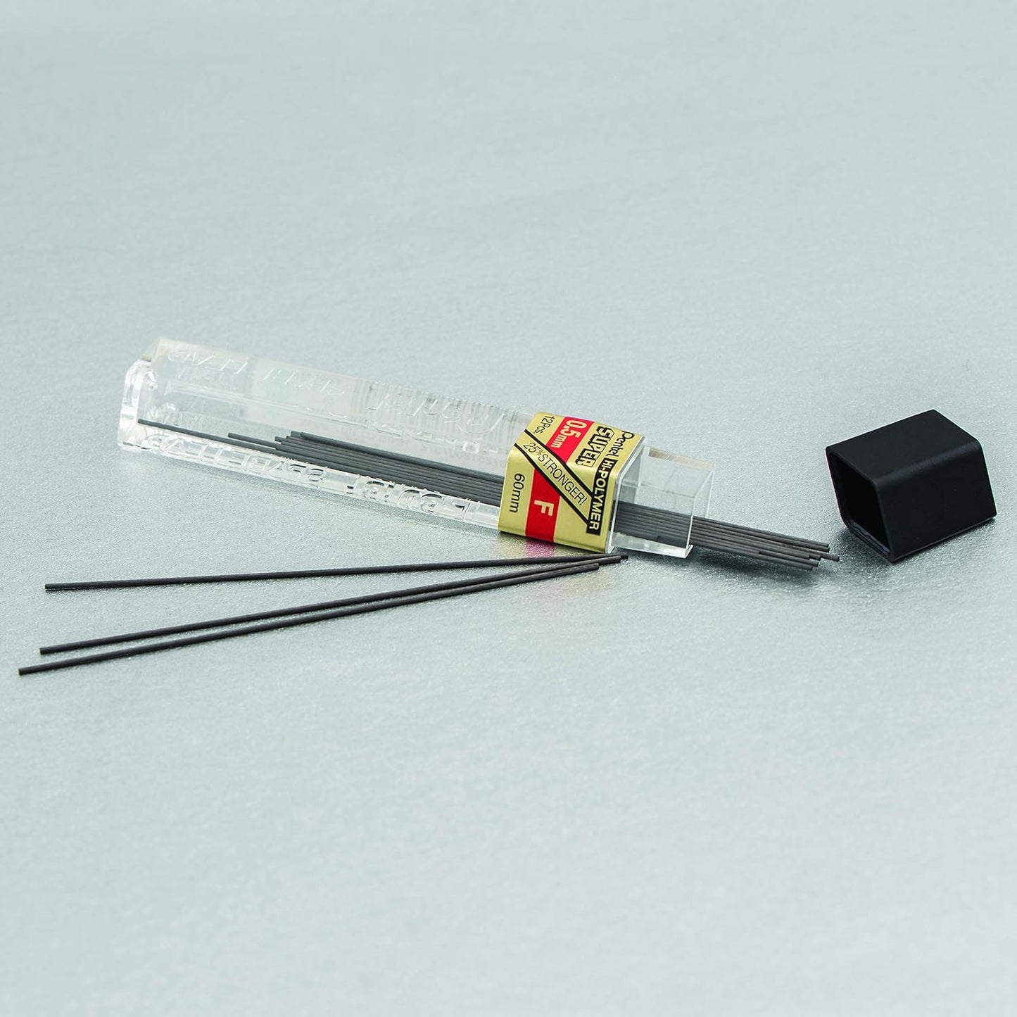 Pentel Super Hi-Polymer Lead Refill, 0.5mm, Fine, H, 144 Pieces of Lead (C505-H)