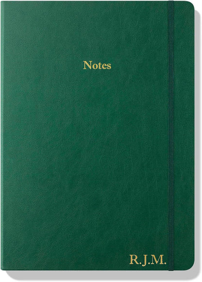 Wykeham's Executive Notebook – 8.5" x 12" – Customization Available (Personalized Black – Lined)