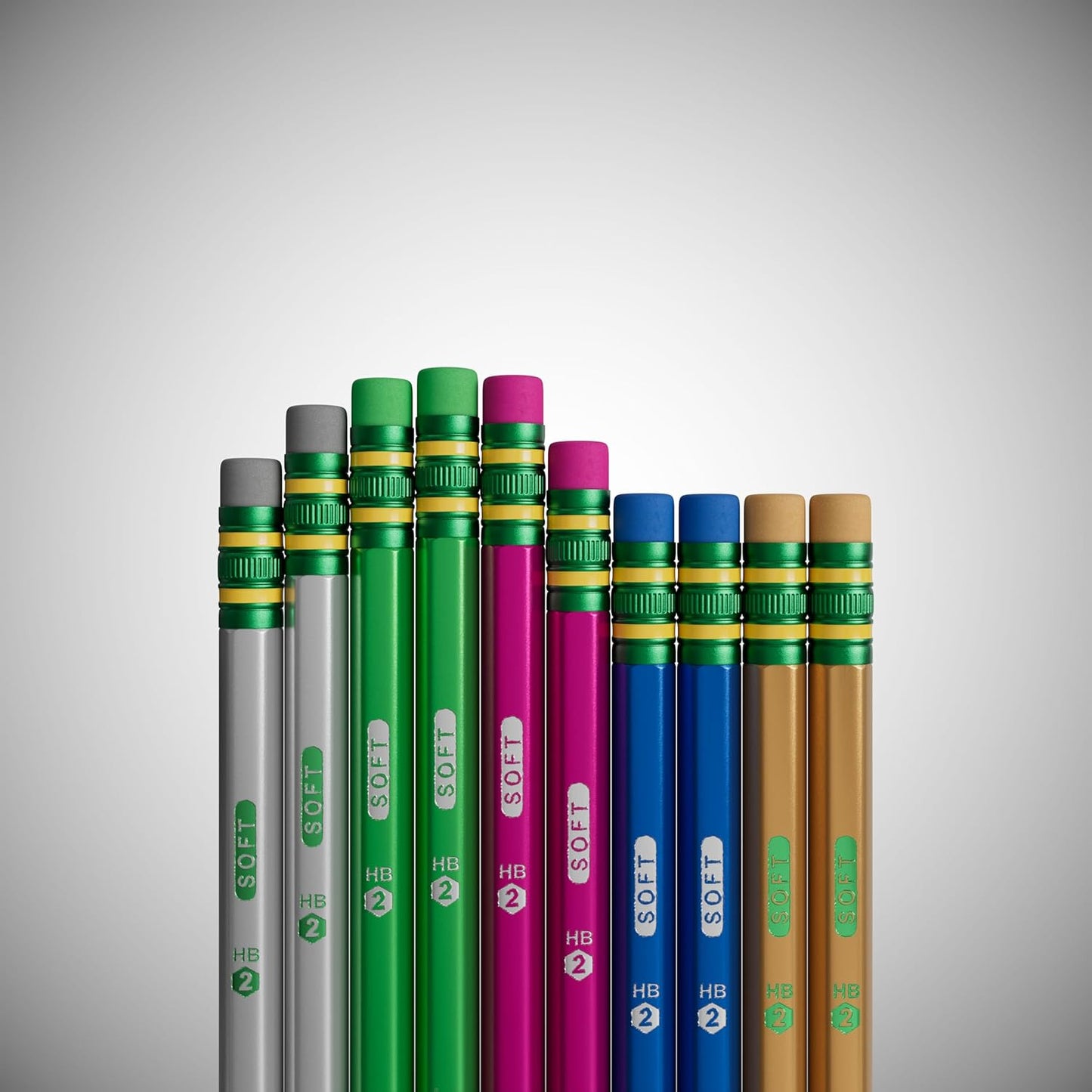 Ticonderoga Wooden Pencils, Pre-Sharpened, 2 HB Soft, Pastel Colors, 18 Count