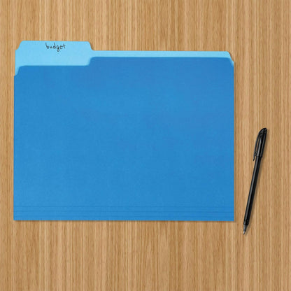 Amazon Basics Manila File Folders, Letter Size, 1/2 Tab in Left and Right Positions, 8.5" x 11", 36-Pack