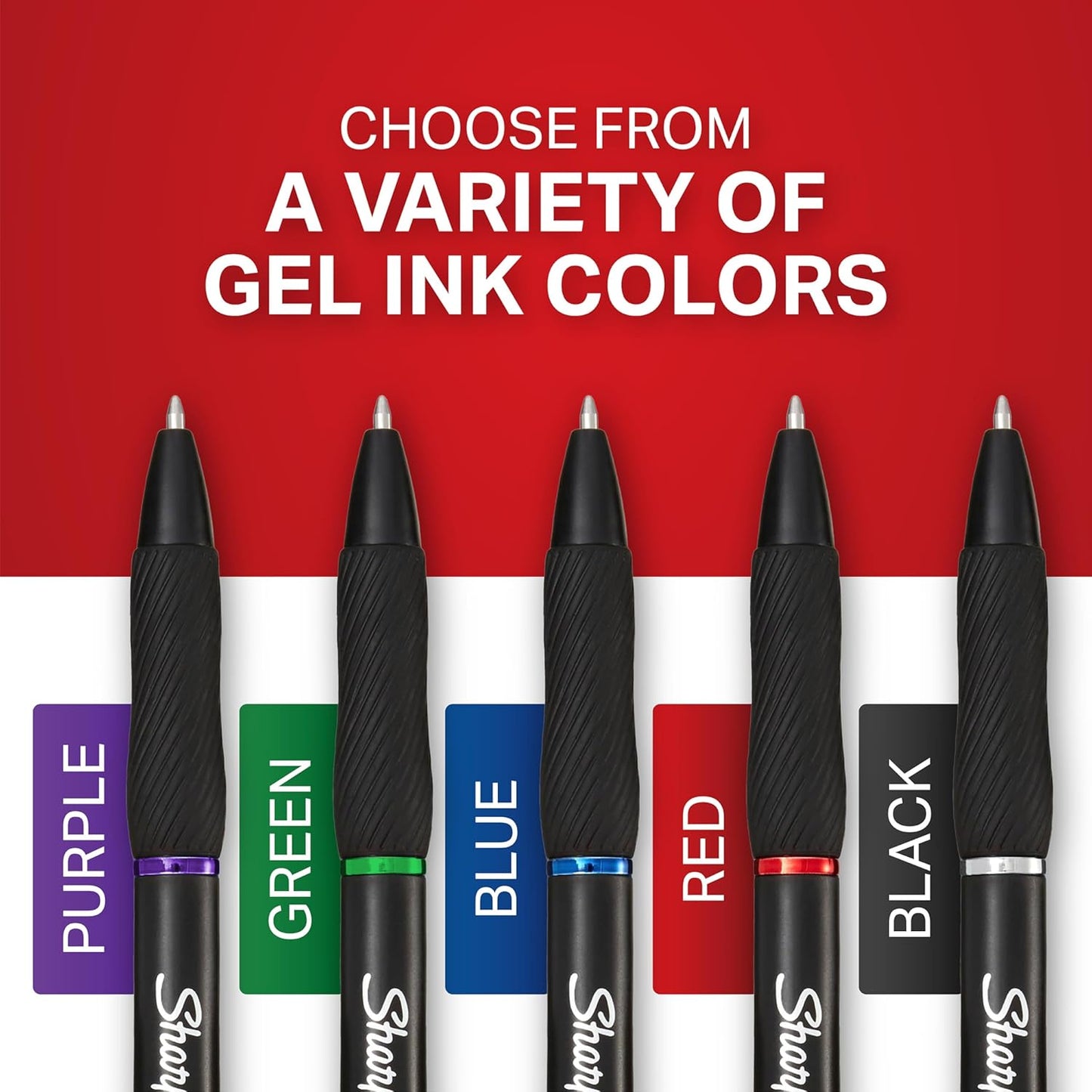 Sharpie S-Gel Gel Pens, White Barrel, Medium Point (0.7mm), Assorted Ink Colors, 4 Count - Writing, Note-Taking, Journaling, Trendy Desk Supplies