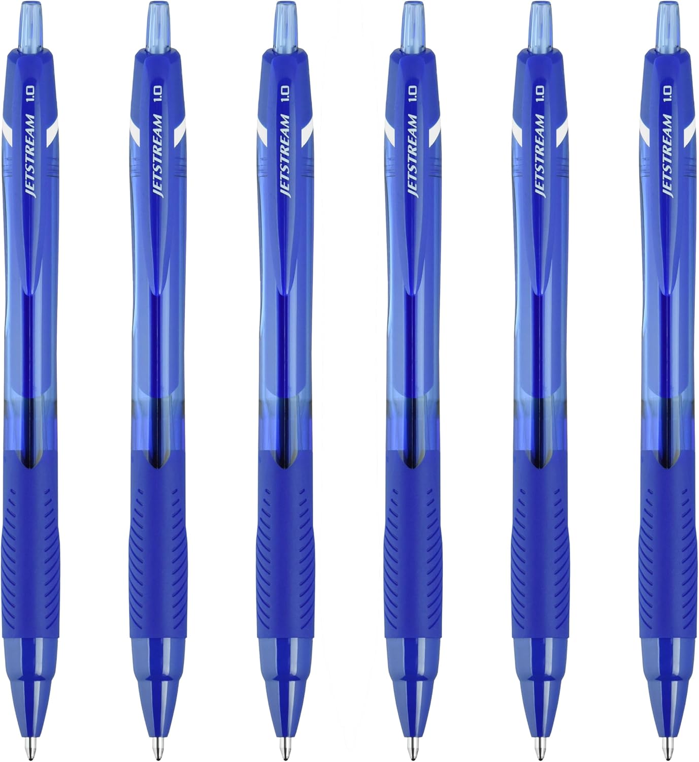 Uni-Ball Jetstream Elements Ballpoint Pen, Medium Point (1.0mm), Blue Ink, 6 Pens