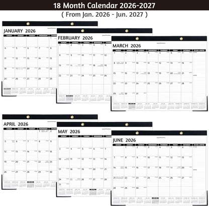 2026-2027 Desk Calendar – Run Now to MAR. 2027, 18 Monthly Desk Calendar 2026-2027 Large, 17'' x 12'', Best Desk/Wall Calendar 2026 with To-do Lists, Desk Pad, Ruled Blocks, Corner Protectors
