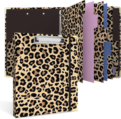 3 Ring Binder 2 Inch Round Ring Binder with 6 Tab Dividers，2 Interior Pockets，Cute Binder Clipboard with Storage, for School Office, Portfolio(Almond Tree)