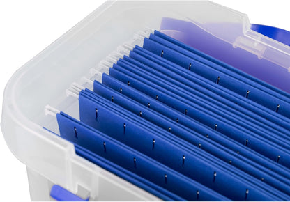 Bankers Box Heavy Duty Plastic File Box with Hanging Rails, Letter/Legal, 1 Pack (0086205)