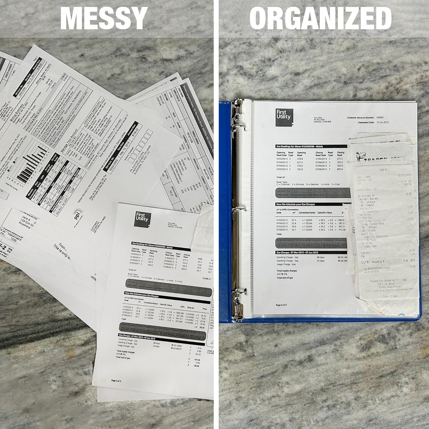 Samsill 50 Pack Sheet Protectors, 8.5x11 Inch Page Protectors for 3 Ring Binder, Standard Weight, Clear Protector, Letter Size, Top Loading, Acid Free
