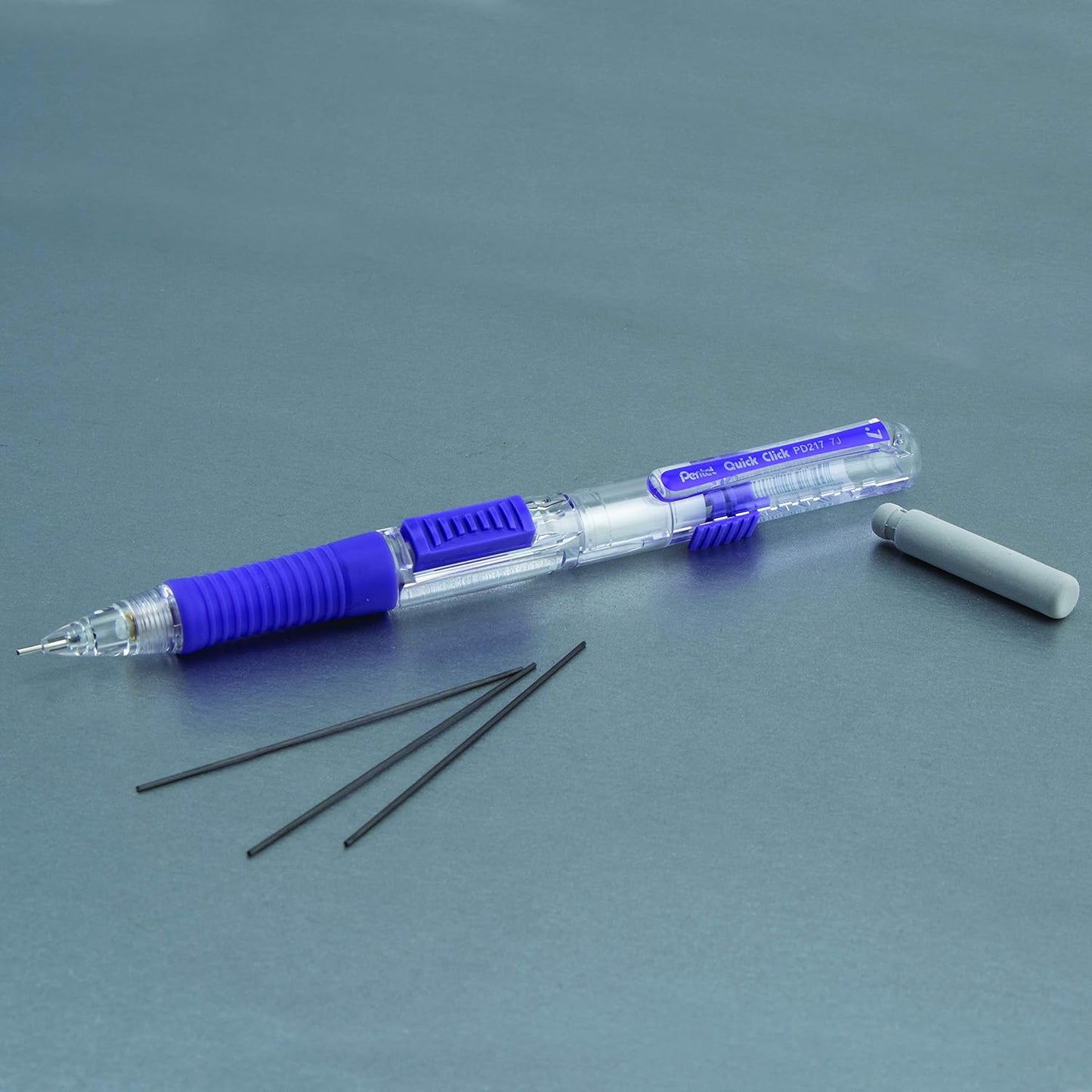 Pentel Quick Click Mechanical Pencil, (0.7mm), Medium, Black Barrel, Box of 12 Pencils (PD217A)