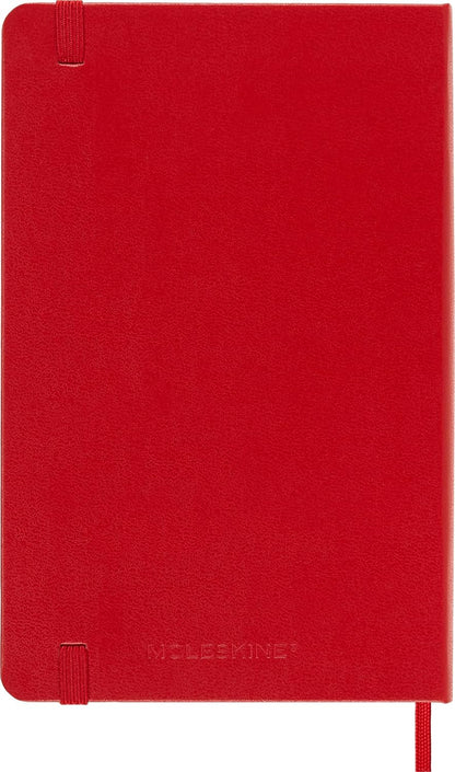 Moleskine Classic Notebook, Large, Squared, Red, Hard Cover (5 x 8.25)