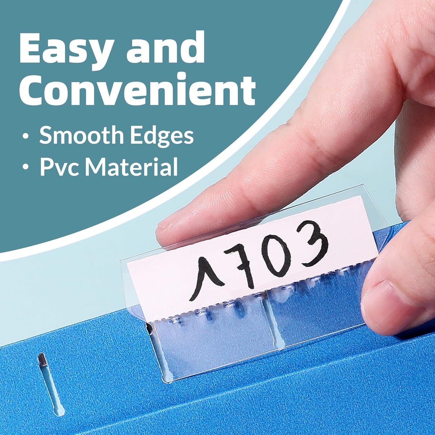 File Folder Tabs, SUNEE 100 Sets Hanging File Folder Labels Tabs and Inserts for Hanging Files Folders