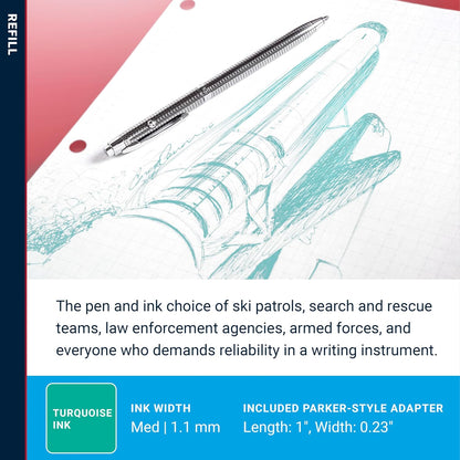 Fisher Space Pen Fine Point Pressurized Cartridge Refill, Red Ink, 2 Pack