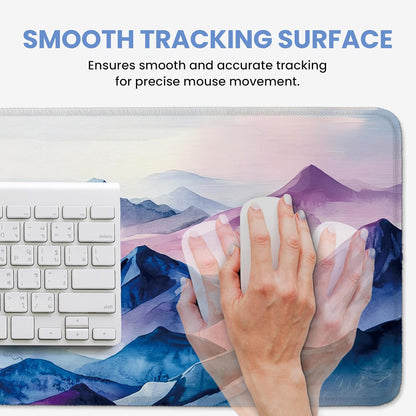 Large Mouse Pad for Desktop, Cute Desk Mat Pad Protector for Work & Gaming, Aesthetic Pretty Anti-Slip Laptop Blotter Cover for Office School Home Supplies, Wildflowers, 31.5" x 11.8"