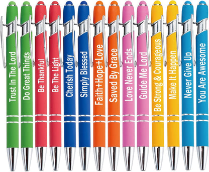 PASISIBICK 3.86 in Blue Ink Refills for Ballpoint Pen with Stylus Tip, Soft Touch Click Pen, 2 in 1 Metal Pens, Medium Point(Pack of 40)