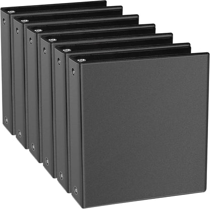 CIXILDTS 0.5-inch Round Ring Binder, Durable 1/2" 3 Ring Binder Fit Letter Size Paper, Presentation View Binders, White,12-Pack