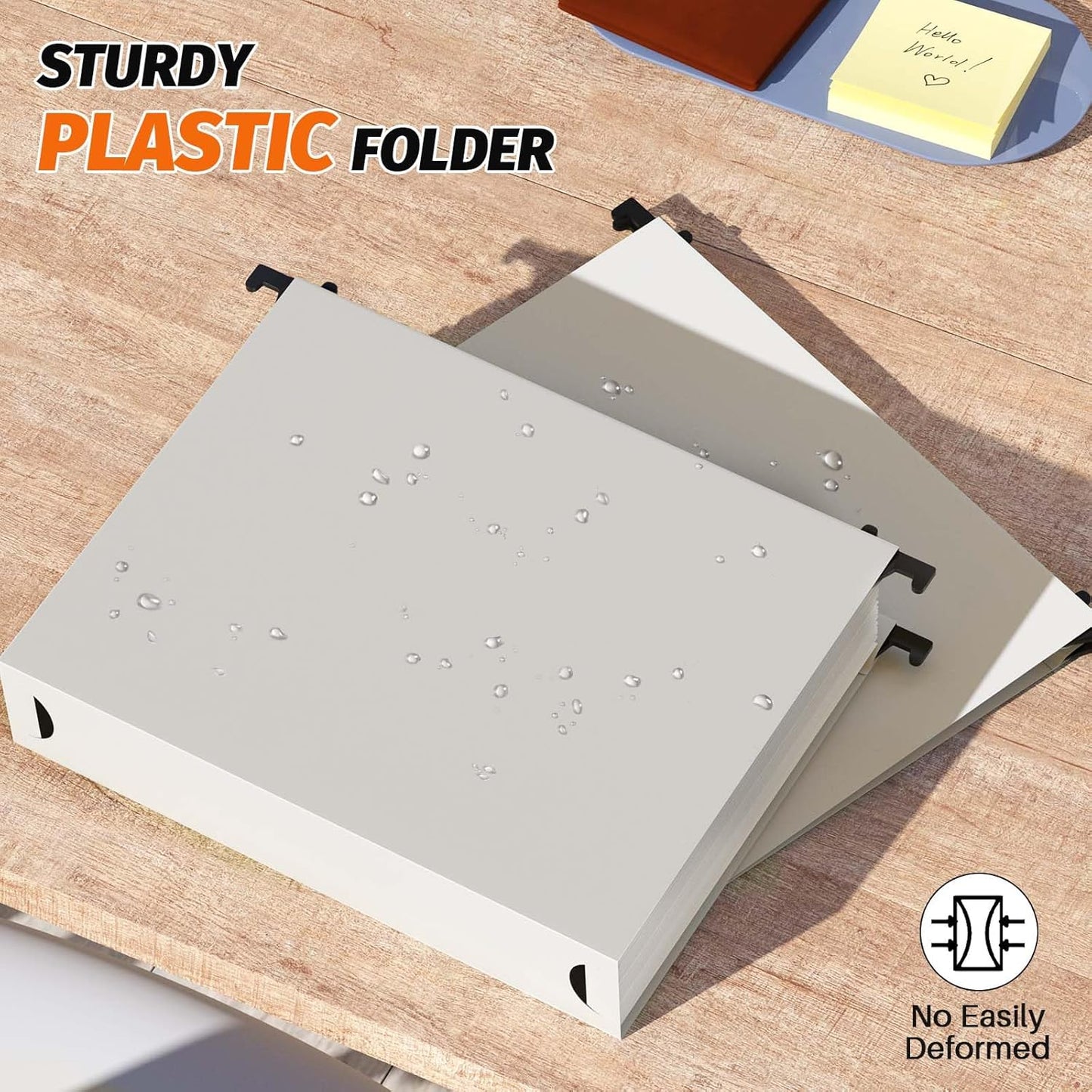 Shutex Extra Capacity Plastic Hanging File Folders,12 Pack Reinforced Hang Folders,Heavy Duty 2 Inch Expansion,Plastic Filing Cabinet Folders,Letter Size,Designed for Bulk Files, Medical Charts,Blue