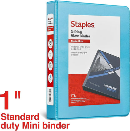 Staples Standard 2-Inch 3-Ring View Binder, Holds Up to 450 Sheets, Orange, Durable Binder for Office & School