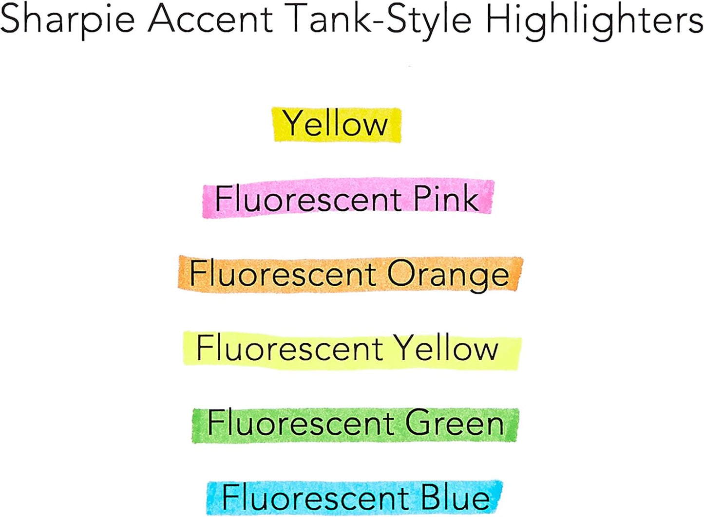 Sharpie Tank Style Highlighters, Chisel Tip, Fluorescent Green, Box of 12