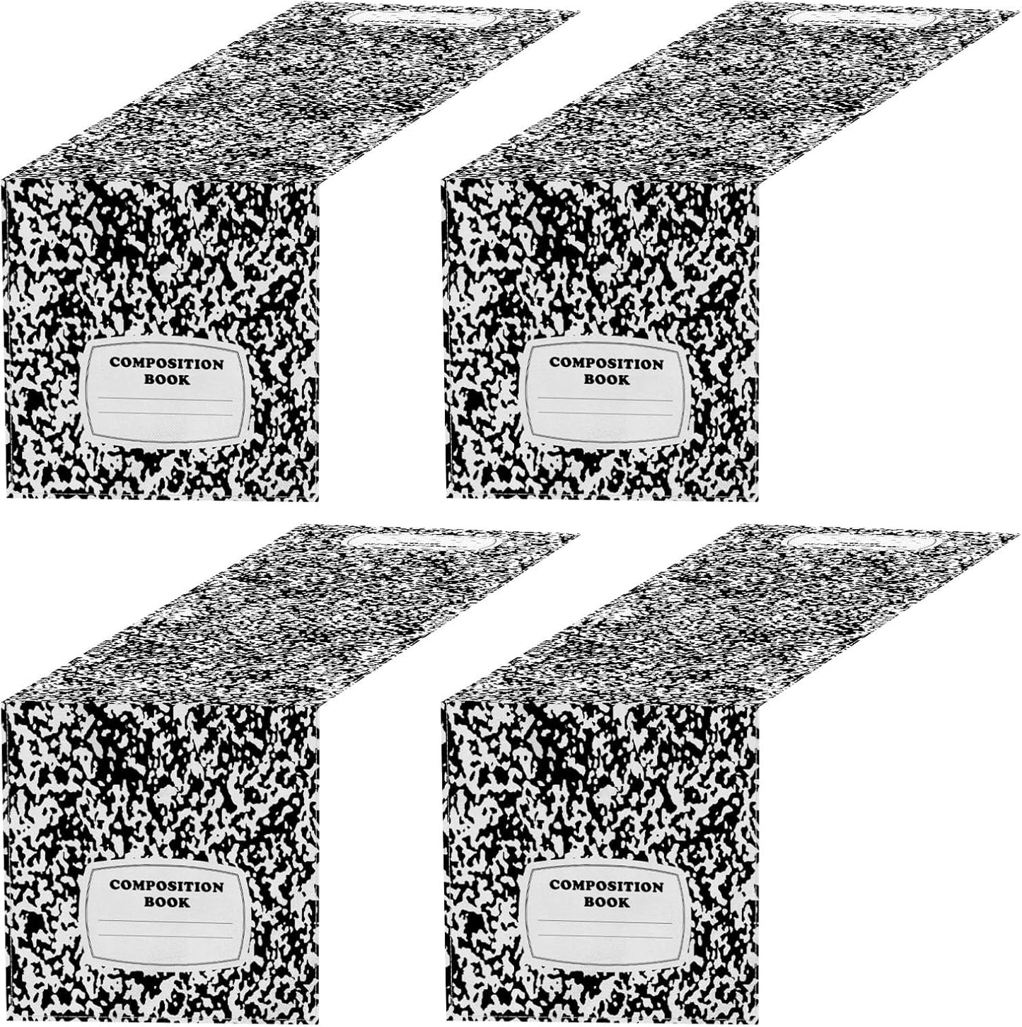Breling 4 Pcs Preschool Graduation Decorations Table Runner Kindergarten Graduation Tablecloth Composition Pencil Crayon Ruler Notebook Table Runner for School Dining Room Classroom Party Decoration