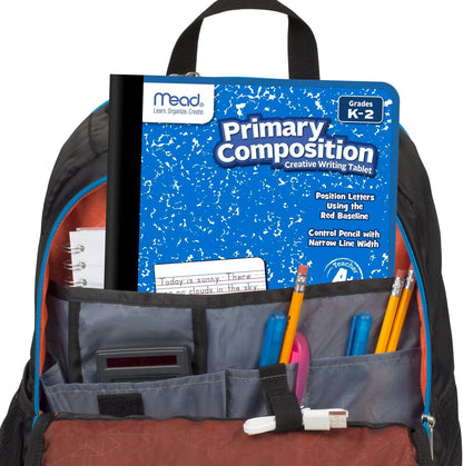Mead Primary Composition Book, Primary Ruled Journal, Grades K-2, 7-1/2" x 9-3/4", 100 Sheets per Comp Book, Colors Will Vary, 12 Pack (610054-ECM)