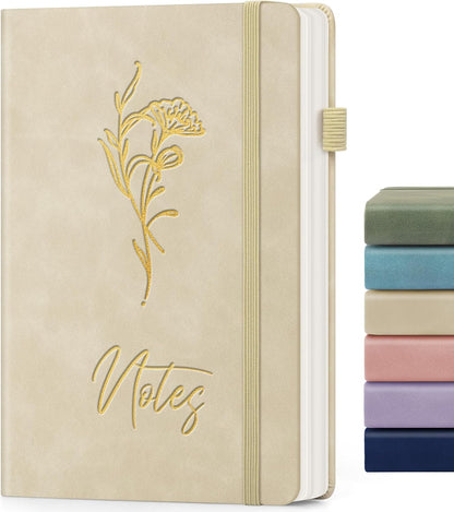 Lined Journal Notebook for Women Men, A5 Hardcover Leather Journals for Writing, 200 Pages Thick Paper, Daily Journal Notebook for Work, School, Note Taking, Business, Travel, College Ruled