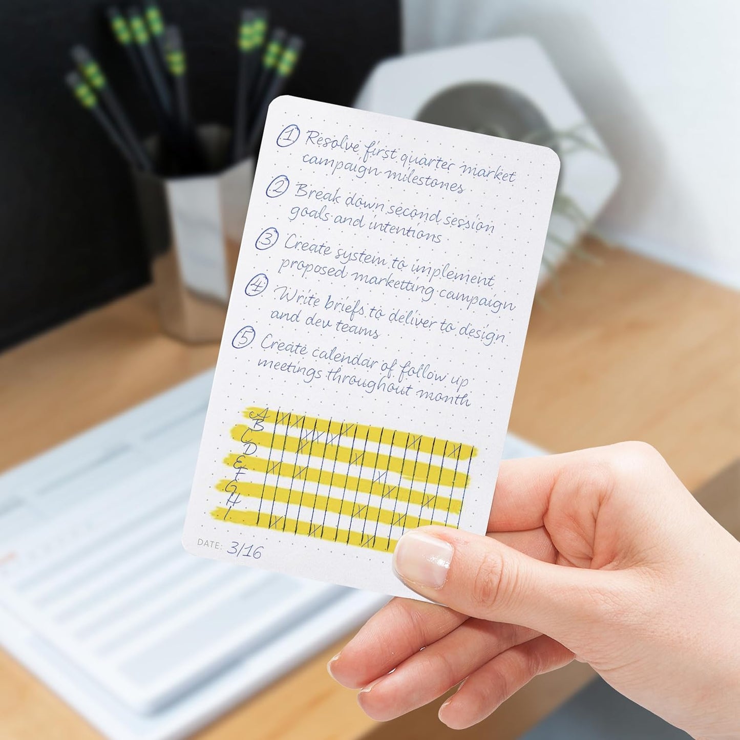 Notsu Dotted Index Cards 3x5 inch (Pack of 50) | Bullet Dot Grid Vertical Index Note Cards, Thick Paper Stock 350 gsm
