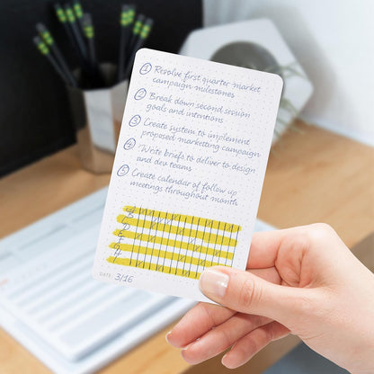 Notsu Dotted Index Cards 3x5 inch (Pack of 50) | Bullet Dot Grid Vertical Index Note Cards, Thick Paper Stock 350 gsm