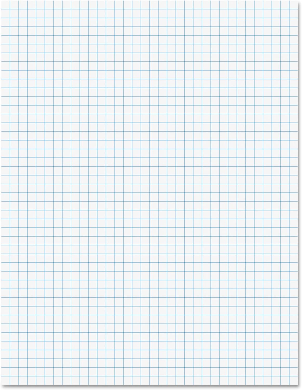 Ampad 8 1/2 x 11 Inches White Quad Pad, 4 Square Inch, 50 Sheets, 1 Each (22-030C)
