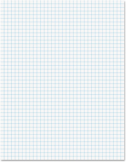 Ampad 8 1/2 x 11 Inches White Quad Pad, 4 Square Inch, 50 Sheets, 1 Each (22-030C)