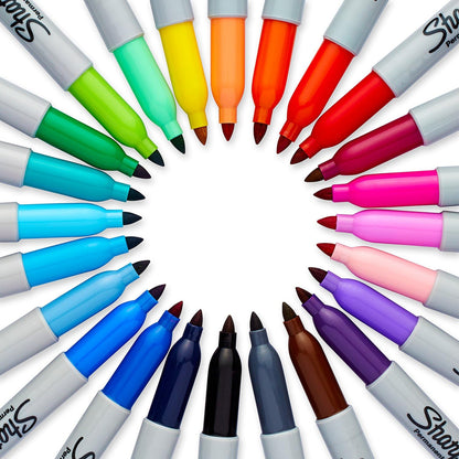 Sharpie Permanent Markers, Fine Point, Black, 12 Count