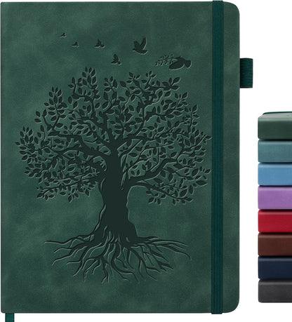 Lined Journal Notebook for Women Men, A5 Hardcover Leather Journals for Writing, 200 Pages Thick Paper, Daily Journal Notebook for Work, School, Note Taking, Business, Travel, College Ruled