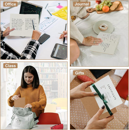 ZCZN 8 Pack A5 Kraft Notebooks Bulk, 8.15x5.5 Inches Graph Paper Journaling Notebooks, Notebooks for Work, Composition Notebooks for School, Journal Notebooks for Office, 60 Pages