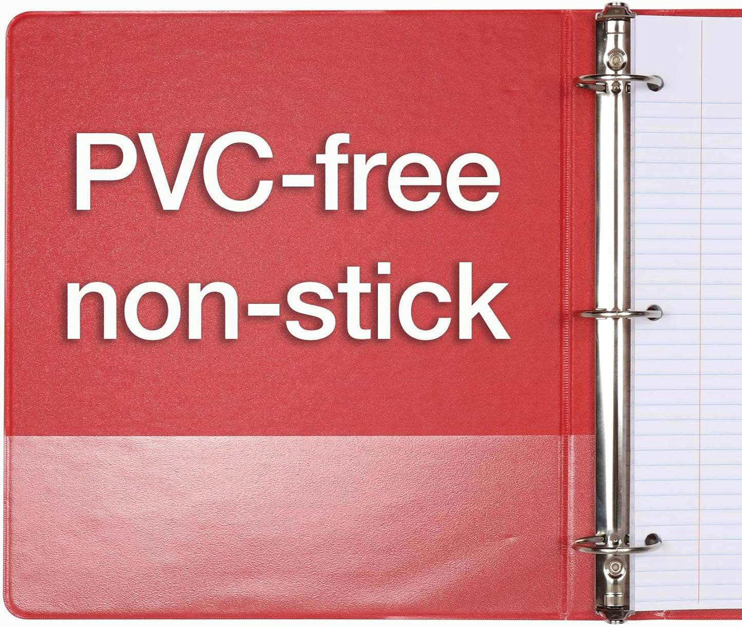 Cardinal 3 Ring Binders, 1.5 Inch, Round Rings, Holds 350 Sheets, ClearVue Presentation View, Non-Stick, Assorted Bright Colors, 6 Pack (79557)