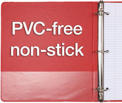 Cardinal 3 Ring Binders, 1.5 Inch, Round Rings, Holds 350 Sheets, ClearVue Presentation View, Non-Stick, Assorted Bright Colors, 6 Pack (79557)