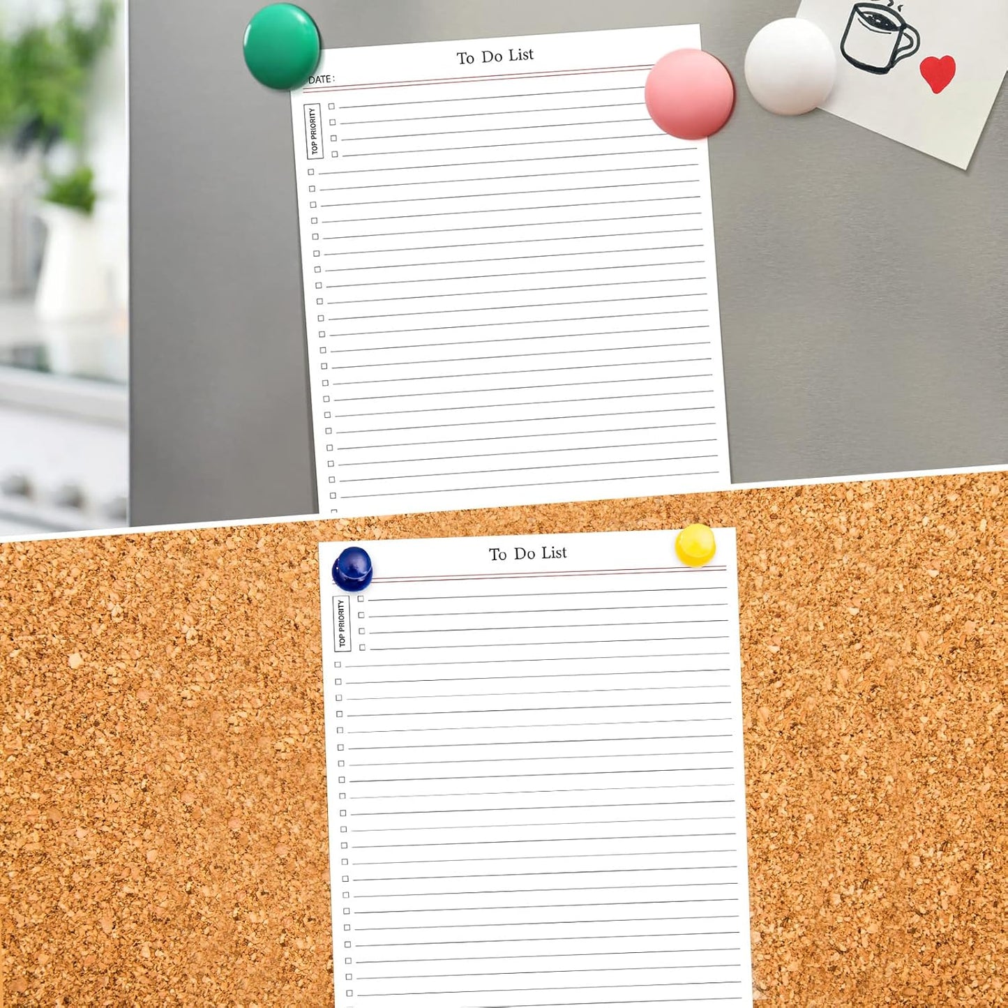 Spakon 300 Sheets Daily to Do List Notepad Notebook Library Card to Do Planner Checklist Memo Writing Pad Schedule Reminder Office Homework Planner for Task, 6" x 8(Retro,Beige)