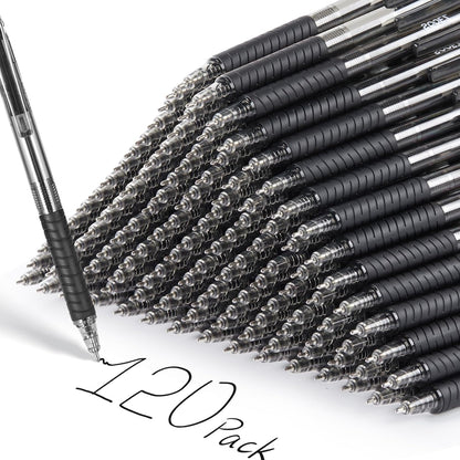 Sooez 80 Pack Pens Bulk, Ballpoint Pens with Soft Grip, Retractable Black Ink Pen, Medium Point 1.0mm for Note-Taking & Journaling, Smooth Writing No Bleed for Nurses Servers Teachers School Office